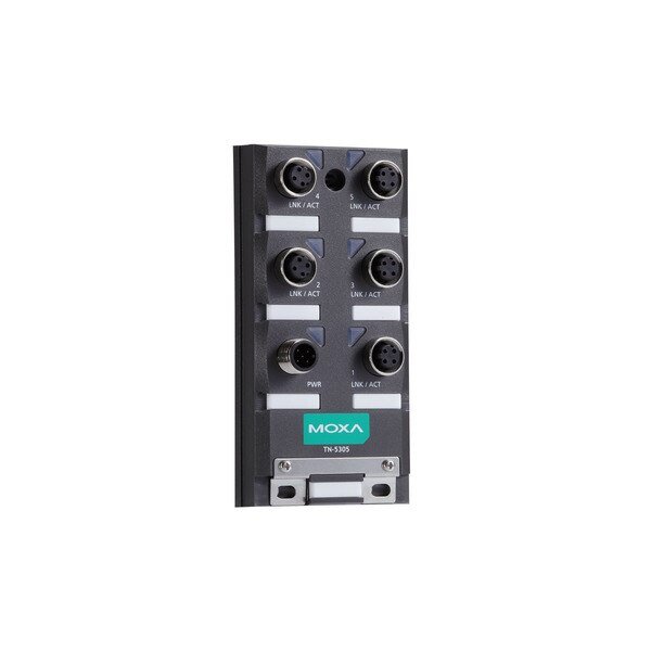 Unmgd Eth. Swtch W/ 5 10/100Baset(X)Ports And W/ M12, Tn-5305-T, Moxa, Mfr#: TN-5305-T